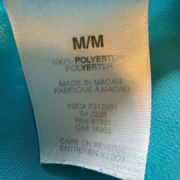 Y2K Teal Tiered Ruffle Sheer Tank Top Size M Summer - Picture 3 of 5